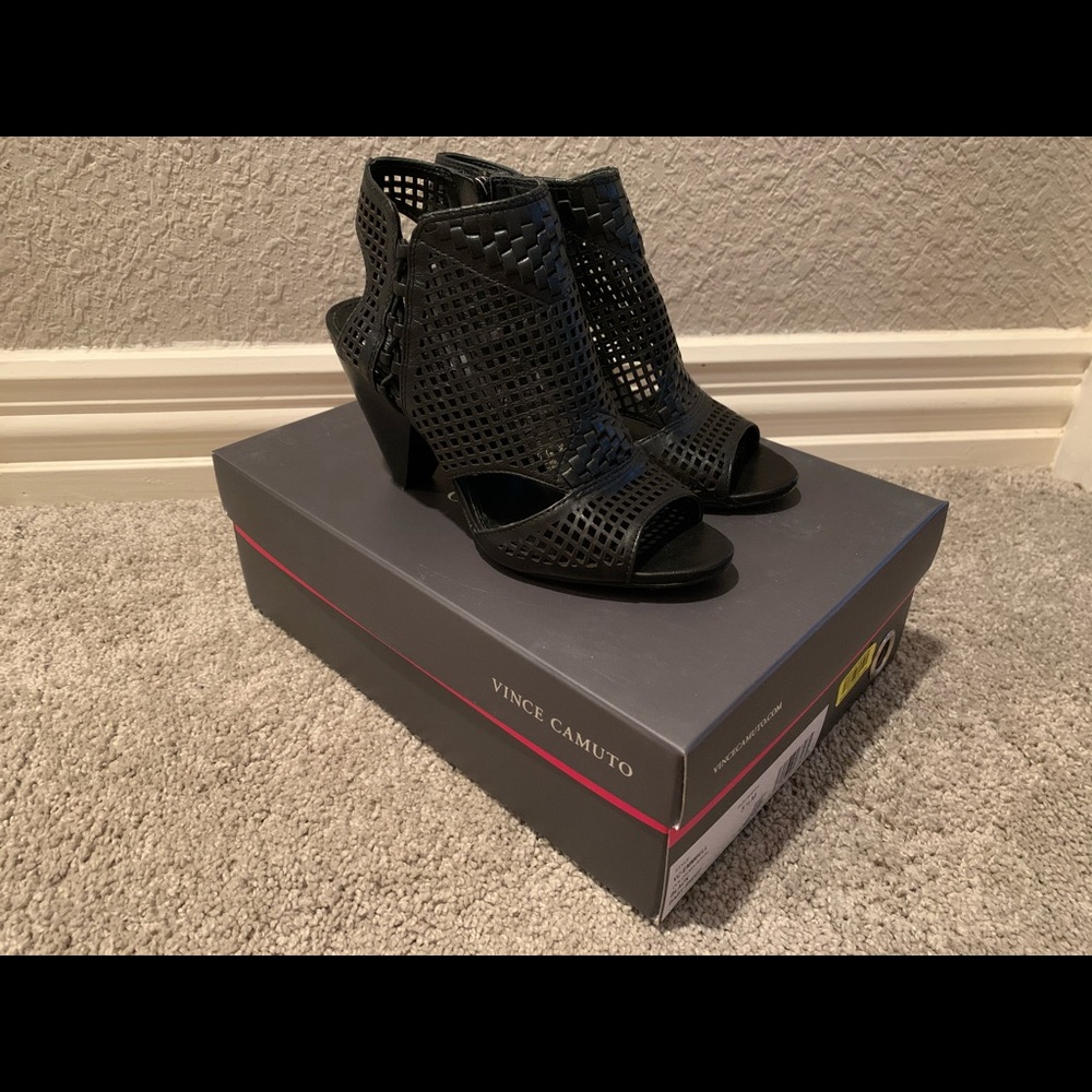 Vince Camuto Black Cut-Out Heels